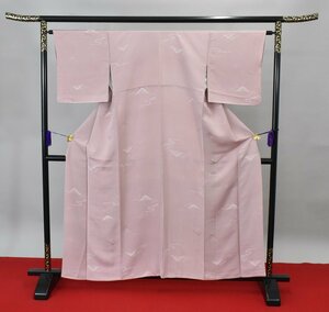 【桜庭呉服店】 色無地 パーティー 遠山文 流水文 おしゃれ 披露宴 お茶会 身丈153cm 裄丈63.5cm ★着物 ia-604