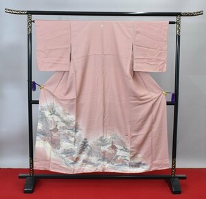 【桜庭呉服店】色留袖 結婚式 祇園祭 風景 雲文 花 身丈148cm 裄丈62cm ★着物 ea-368