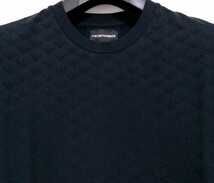 新品★EMPORIO ARMANI★エンポリオアルマーニ★Tシャツ★ジャガードイーグル★S★ネイビー★メンズ★綿100%_画像2