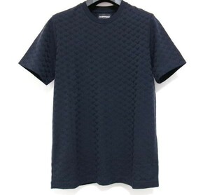 新品★EMPORIO ARMANI★エンポリオアルマーニ★Tシャツ★ジャガードイーグル★S★ネイビー★メンズ★綿100%