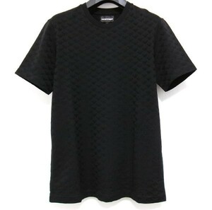 新品★EMPORIO ARMANI★エンポリオアルマーニ★Tシャツ★ジャガードイーグル★S★ブラック★メンズ★綿100%