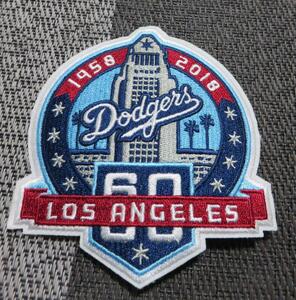 空球場60TH新品MLBロサンゼルス・ドジャース60周年記念 Los Angeles Dodgers 野球ベースボール刺繍ワッペン激渋◆アメリカ◆メジャーリーグ