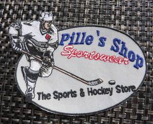 灰白PS選手試合中◆新品Pille's Shop Sportswear　ドイツ　アイスホッケー　選手　プレイヤー　有名ショップ　専門店　刺繍ワッペン■激渋