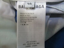 バレンシアガ　BALENCIAGA　20SS 595288　TGL78 ロゴ　総柄　パンツ　青　46 国内正規品_画像4