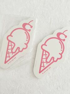 [ prompt decision ]COACH Coach * ice cream type memo pad 2 piece set * Novelty 