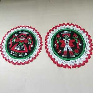  prompt decision * Austria chiroru pattern embroidery race Coaster 2 pieces set interior also * Northern Europe higashi .