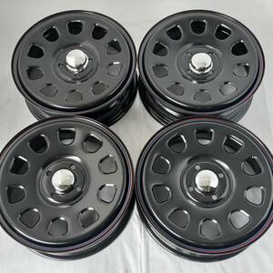 新品 デイトナ 15-5.0J＋45 4-100 ブラック タイヤ付4本SET 165/50R15 軽自動車用 ムーヴ タント NBOX ワゴンR デイズ (W2321-0)