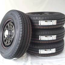 新品 デイトナ 15-6.0J＋45 6-139.7 ブラック タイヤ付4本SET 195/80R15 ハンコック キャラバン E25/E26 NV350 (W2120-2)_画像6