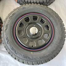 新品 デイトナ 12-4.0J＋42 4-100 ブラック タイヤ付4本SET 145/80R12 トーヨーOPENCOUNTRY R/T 軽トラ 軽バン (W2397-1)_画像3