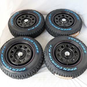 新品 デイトナ 14-6.0J＋30 4-100 ブラック タイヤ付4本SET 165/80R14 トーヨー OPENCOUNTRY R/T プロボックス (W2409)