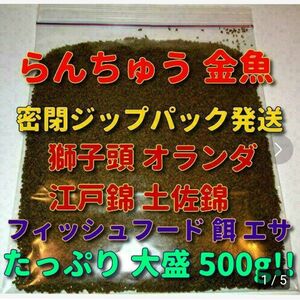 x金魚 食い付き抜群!! たっぷり500g! 餌 らんちゅう プロ仕様 ブリーダー フィッシュフード 琉金 土佐錦