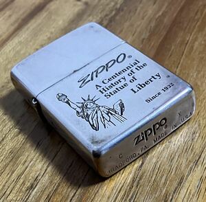 vintage ZIPPO ヴィンテージ　ジッポ シルバー　× 　自由の女神　送料無料