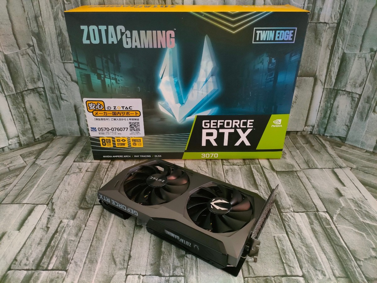 NVIDIA ZOTAC GeForce RTX3070 8GB GAMING TWIN EDGE 【グラフィック