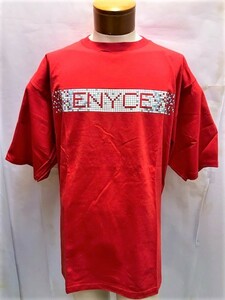 【ENYCE/エニーチェ】TILESプリント 半袖 Tシャツ DK.RED XL 新品デッドストック/希少/ヴィンテージ/大き目/快適/HIPHOP/ストリート/お買得