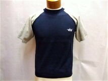 【ParAvion/パラビオン】2トーン ラグランニット 半袖 Tシャツ NAVY/GREY L 新品/デッドストック/希少/ヴィンテージ/ストリート/アメカジ_画像1