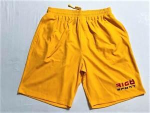 【RIGO SPORT】ポリエステル ドローストリング ショーツ YELLOW XL 新品/デッドストック/希少/ヴィンテージ/大き目/HIPHOP/ストリート/買得