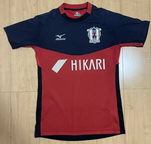 愛媛FC ミズノ　MIZUNO トレーニングシャツ 練習着 選手 支給品 サッカー Mサイズ　　アップウェア　半袖
