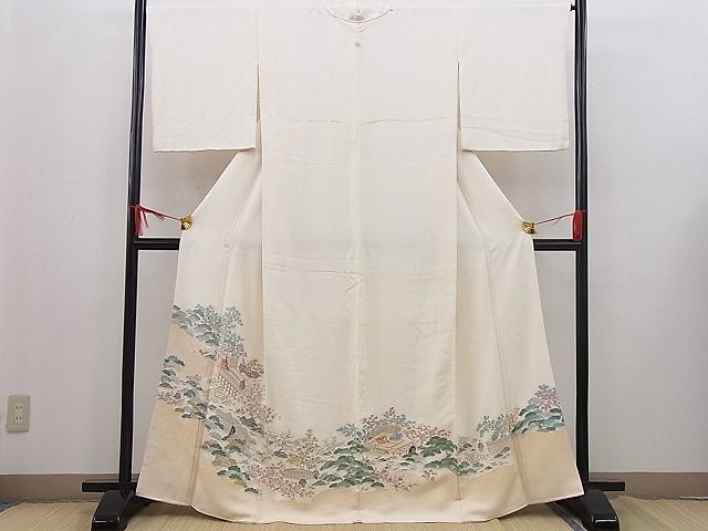 海外並行輸入正規品 ZY260 色留袖 寿光織 初音の調度 作家物 落款