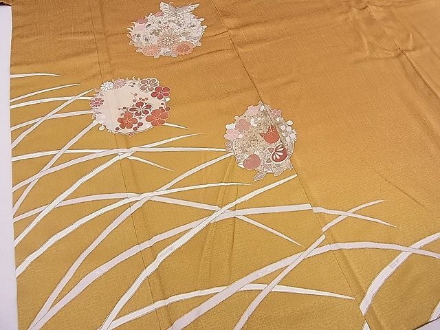 5着物屋ほのか□訪問着花蝶丸文暈し染め金銀彩逸品n-hj2250 | JChere