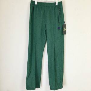 新品 M NEEDLES Track Pant Poly Jq ニードルス トラックパンツ ストレート ジャカード ジャージ グリーン 緑