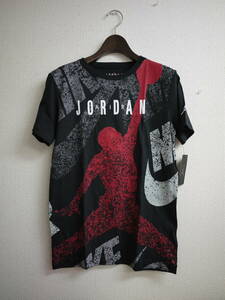 NY/新/即☆NIKE JORDAN/ジョーダン☆ 12-13T/147-163ｃｍ/ プリント 半そでTシャツ