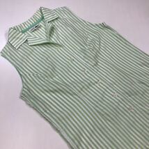 ● CHEMISE LACOSTE ラコステ　ノースリーブシャツ　ノースリーブブラウス　ストライプ　サイズ40 27-1a_画像6