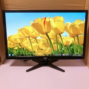 中古良品Acer G246HL 24インチ ワイド液晶ディスプレイ　フルHD 非光沢モニター LED ブラック パソコン 周辺機器 動作品SHY640