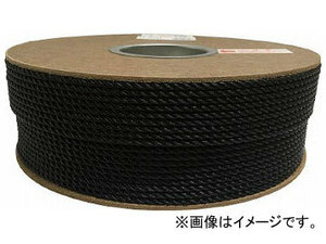 ユタカ ポリエチレンロープドラム巻 4mm×200m ブラック PRE-84(7947828)
