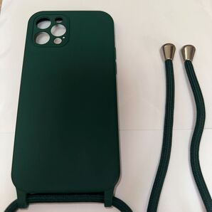 iPhone12pro ショルダー付きケース グリーン