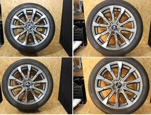 【良品】スバル純正アルミホイール　17×7.0J +55　5穴 PCD100 ハブ径約56㎜　発送ヤマト160サイズ四個口　インプレッサ系　GT　205/50R17