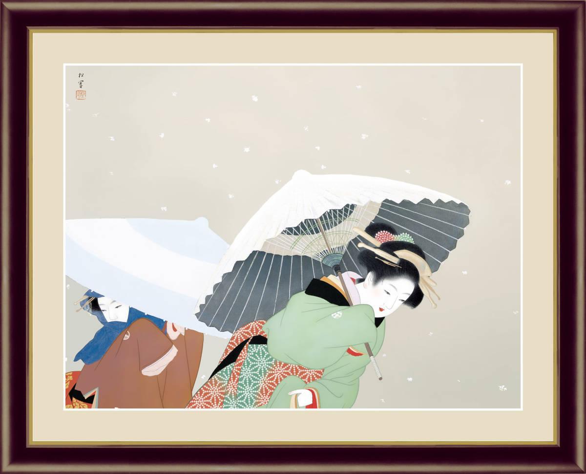 جديد Uemura Shoen سنو الفاوانيا الجمال اللوحة اليابانية اللوحة F6 حجم اللوحة مشهد اللوحة تحفة الحرفية اللوحة صورة اللوحة المرأة اللوحة هدية الاحتفال الاحتفال, عمل فني, مطبوعات, آحرون