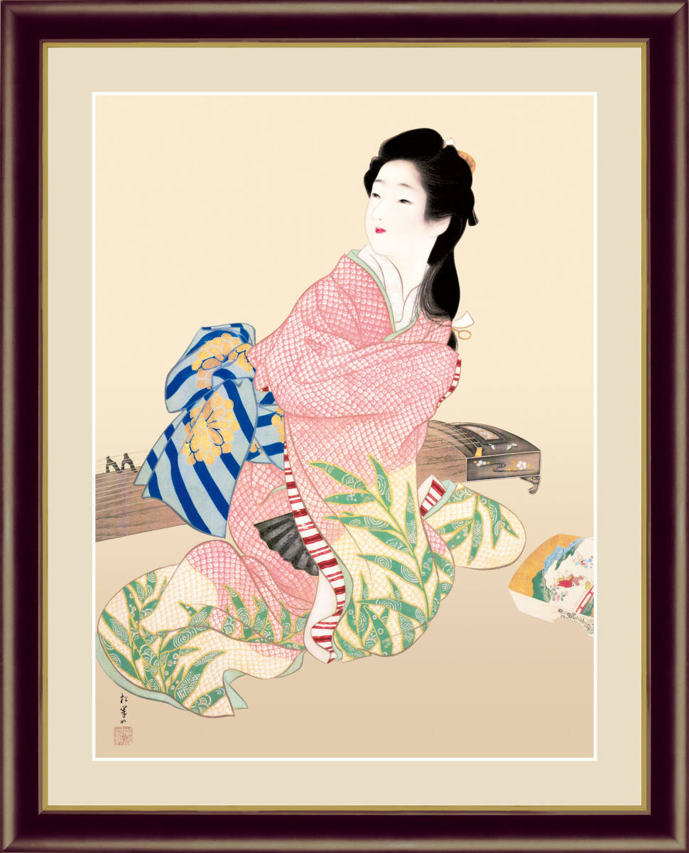 Nueva Uemura Shoen Hija Miyuki Pintura de mujer hermosa Pintura japonesa No. F6 Pintura Pintura de paisaje Obra maestra Pintura artesanal Pintura de figuras Pintura de mujeres Regalo Celebración Celebración, obra de arte, imprimir, otros