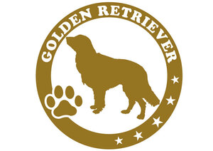 *** Golden retoli bar dog dog cute animal cutting sticker gold gold (c_r)!