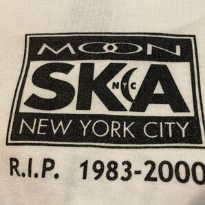 古着 The Toasters スカ バンド スカル Tシャツ 白 ビンテージ Moon Ska Records NYCの画像3