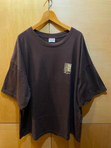 古着 タヒチ ポリネシアン ティキ TIKI メンズ 半袖 プリントTシャツ 3 XL ビッグサイズ 茶 ブラウン USA製 ビンテージ