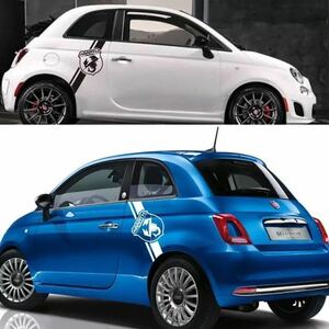 新品●送料込み●フィアット ボンネット/サイドステッカー FIAT 500 Panda Abarth アバルト フロント デカール 色選択可 8色 カスタム