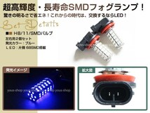 定形外送料無料 エルグランド E51 後期 LED デイライト バルブ H11 68連 ライト 青 ブルー 12V 純正交換 全面発光 フォグランプ_画像2