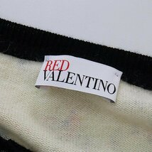 RED VALENTINO レッド ヴァレンティノ フラワー ドットプリント ウールアンゴラカシミヤ ニットカーディガンM/ベージュ【2400013402866】_画像10