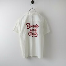 2022AW HYSTERIC GLAMOUR ヒステリックグラマー BONNI AND CLYDE 刺繍ボーリングシャツM/ホワイト【2400013434362】_画像3