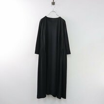 美品 ATSURO TAYAMA アツロウタヤマ サイドギャザー 切替フレアワンピース 36/ブラック チュニック【2400013428484】_画像2