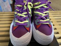 NIKE BLAZER LOW SACAI KAWS 27cm 試し履きのみ purple_画像6