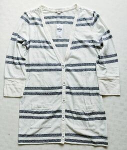 新品未使用 Gap カーディガン 夏カーディガン 冷房対策 ボーダー 薄手 タグ付き