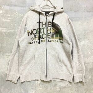 ◆お洒落な逸品◆THE NORTH FACE/ノースフェイス パーカー アウトドア フード付き 裏起毛 コットン グレー S メンズ K102 ｃ3099