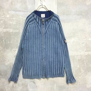 ◆お洒落な逸品◆LUPO DI MARE SINA COVA /シナコバ 長袖 パーカー ブルー M メンズ 綿100％ D8 ｃ5363