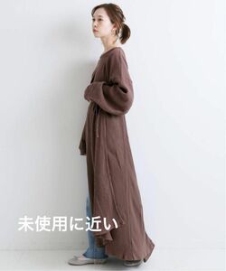 【BASERANGE/ベースレンジ】SHAW LONG SLEEVE KAFTAN ワンピース◆カラーブラウンサイズフリー