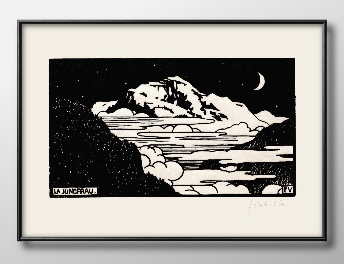 13913 ■ Free shipping!! Art poster painting A3 size Felix Vallotton Moonlit Night illustration Nordic matte paper, Housing, interior, others