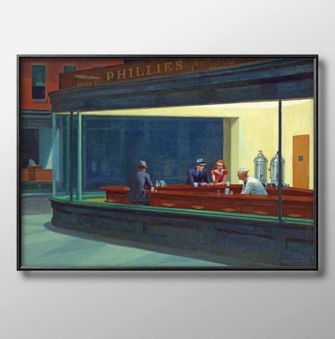 4479 ■ Livraison gratuite !! Affiche A3 Edward Hopper Scandinave/Coréen/peinture/illustration/mat, Logement, intérieur, autres