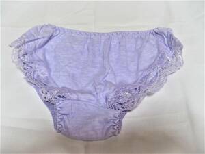 C保管・新品・綿・紫の小さな可愛いスキャンティー女の子の可愛すぎるパンティーお姉さま・女装さんに・・男性も