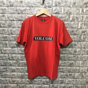 Volcom 半袖Tシャツ ビッグロゴ レッド ロゴTシャツ カットソー Sサイズ ゆるだぼ ワンポイント 古着系 ストリート アウトドア