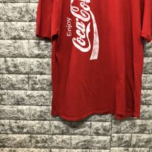 コカコーラ coca cola 半袖Tシャツ ビッグロゴ アメカジ XLサイズ レア ゆるだぼ レッド 赤 古着 ストリート_画像3